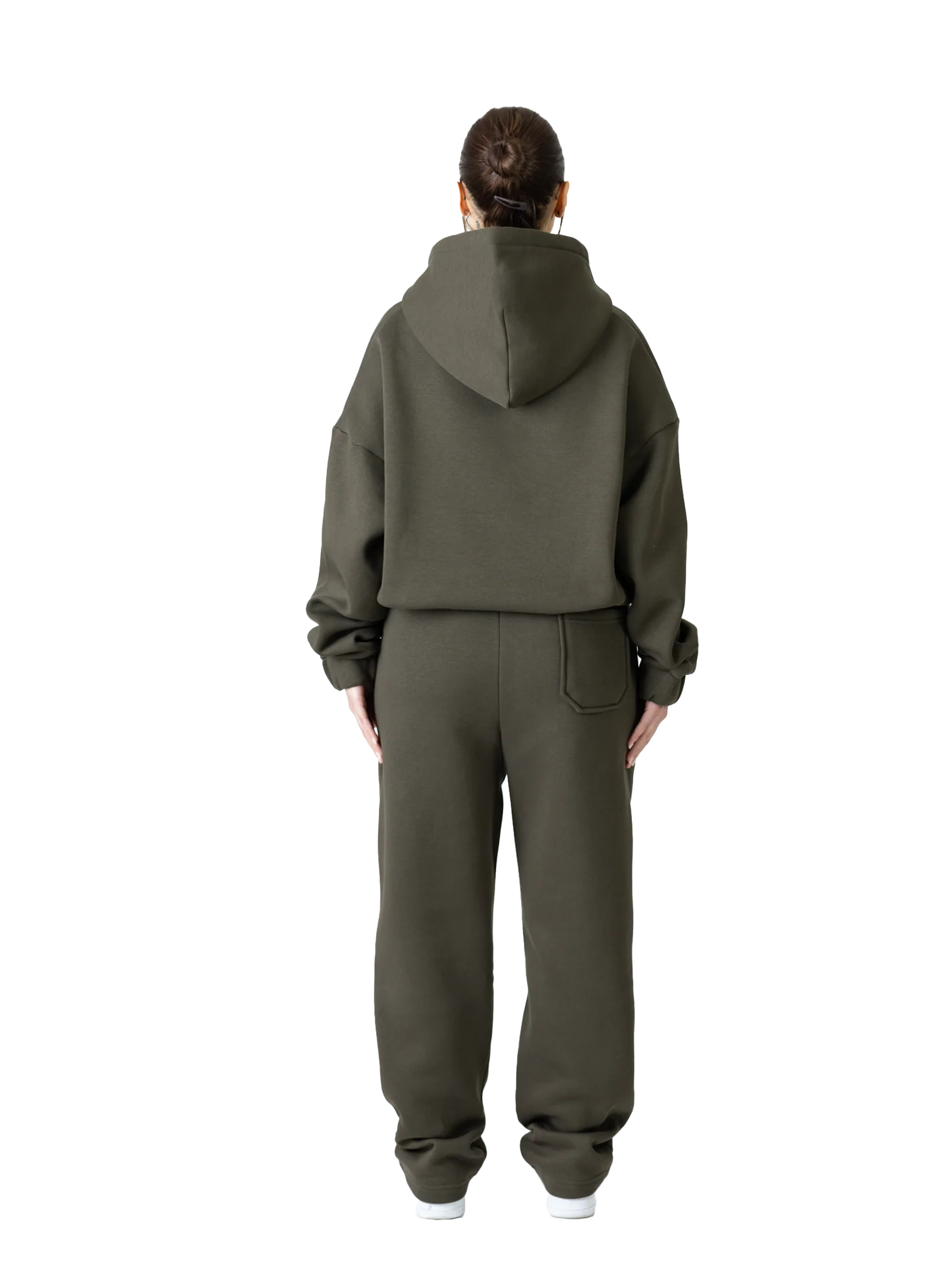 BASIC HOODIE DARK GREEN - Image 4