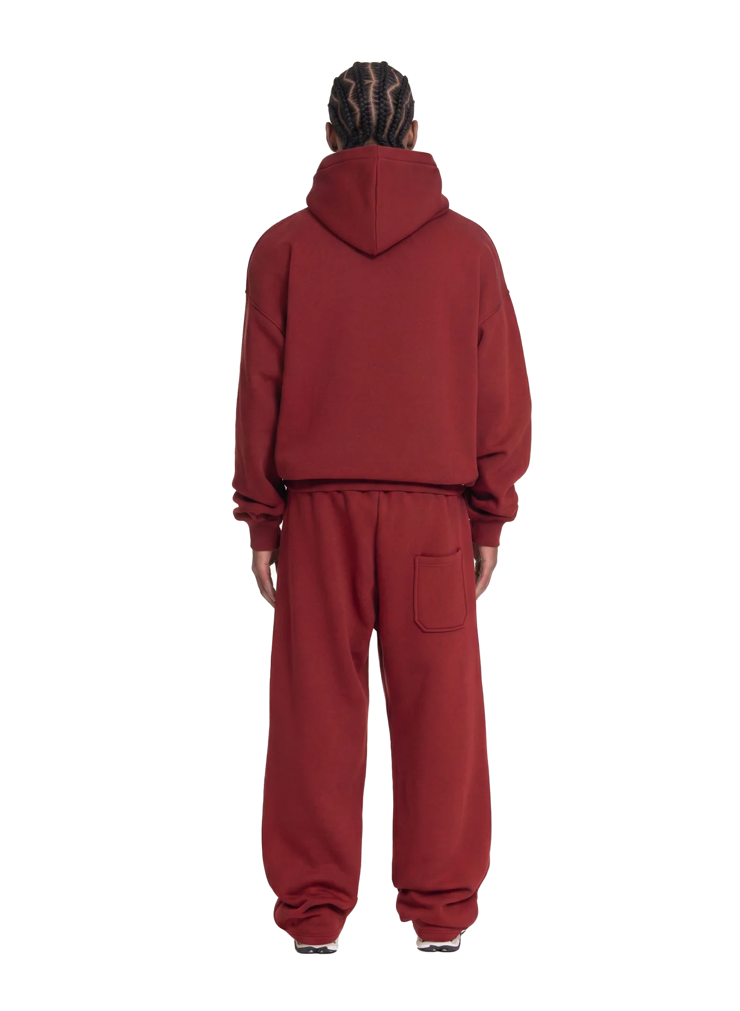 BASIC HOODIE DEEP RED - Image 4