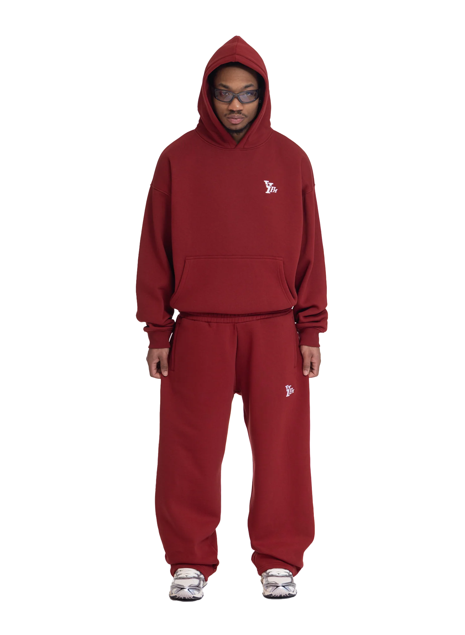 BASIC HOODIE DEEP RED - Image 5