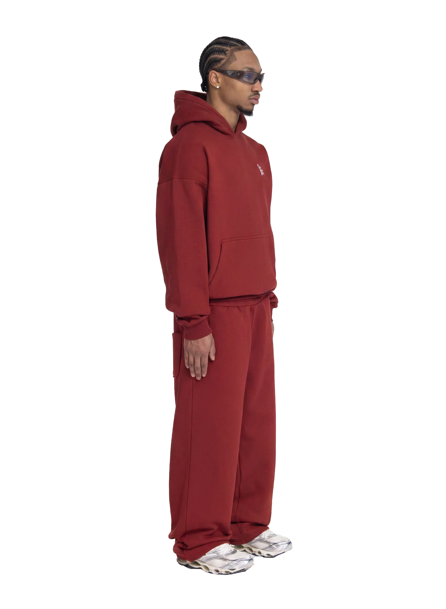 BASIC HOODIE DEEP RED - Image 6