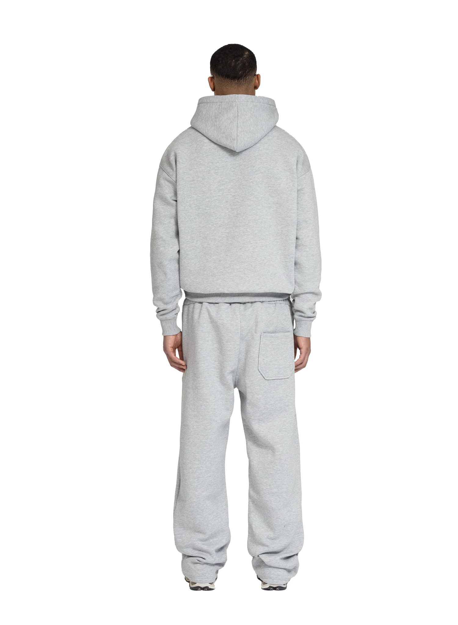 BASIC HOODIE GREY MELANGE - Image 3