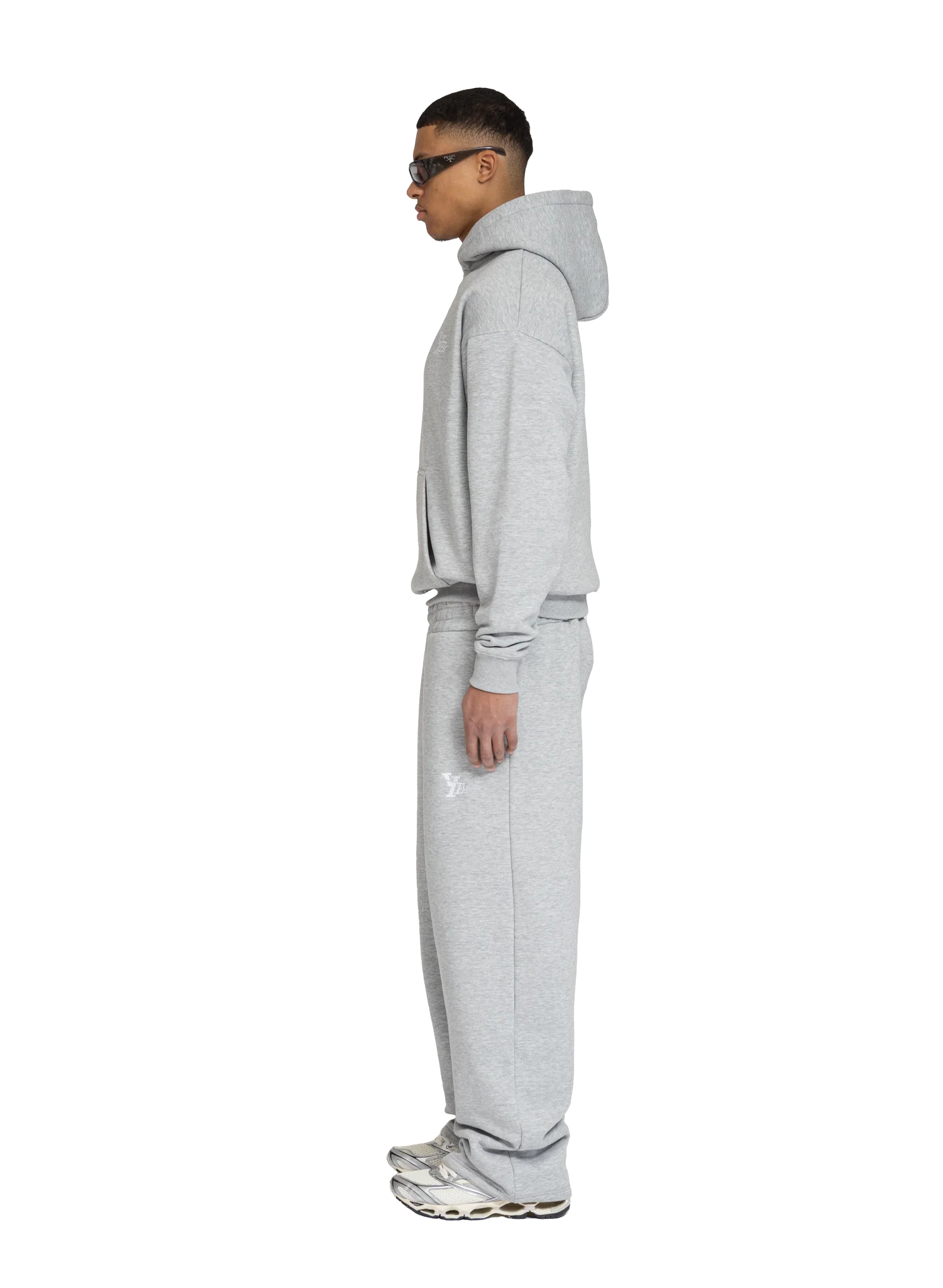 BASIC HOODIE GREY MELANGE - Image 4