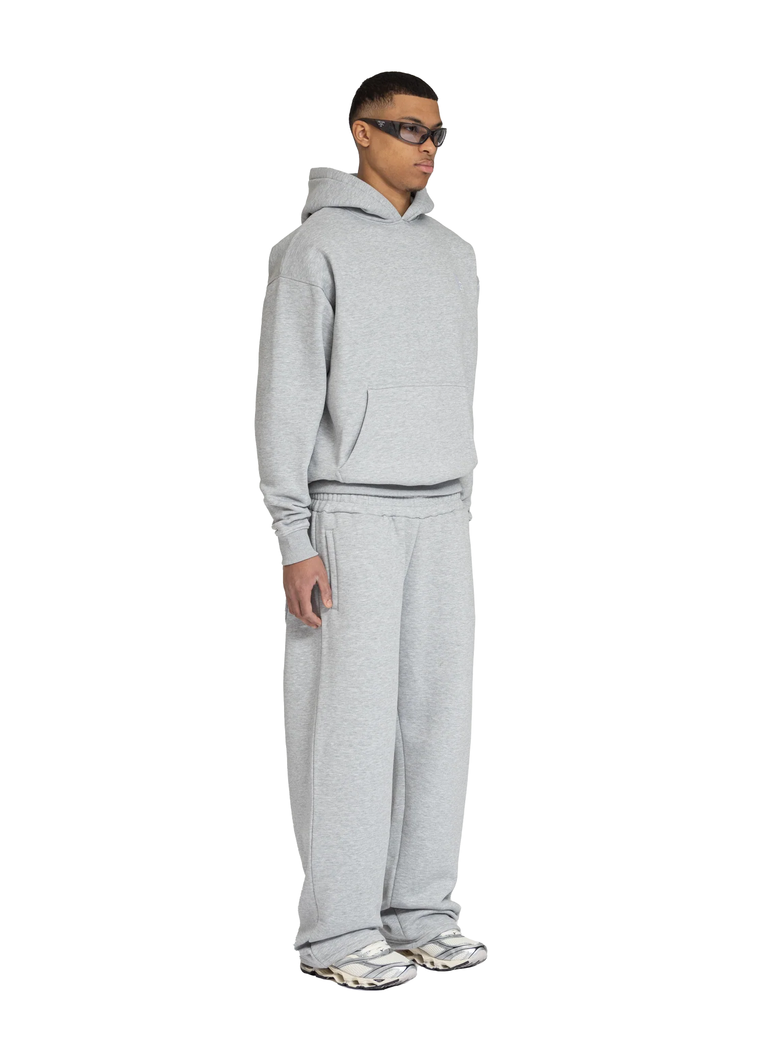 BASIC HOODIE GREY MELANGE - Image 6