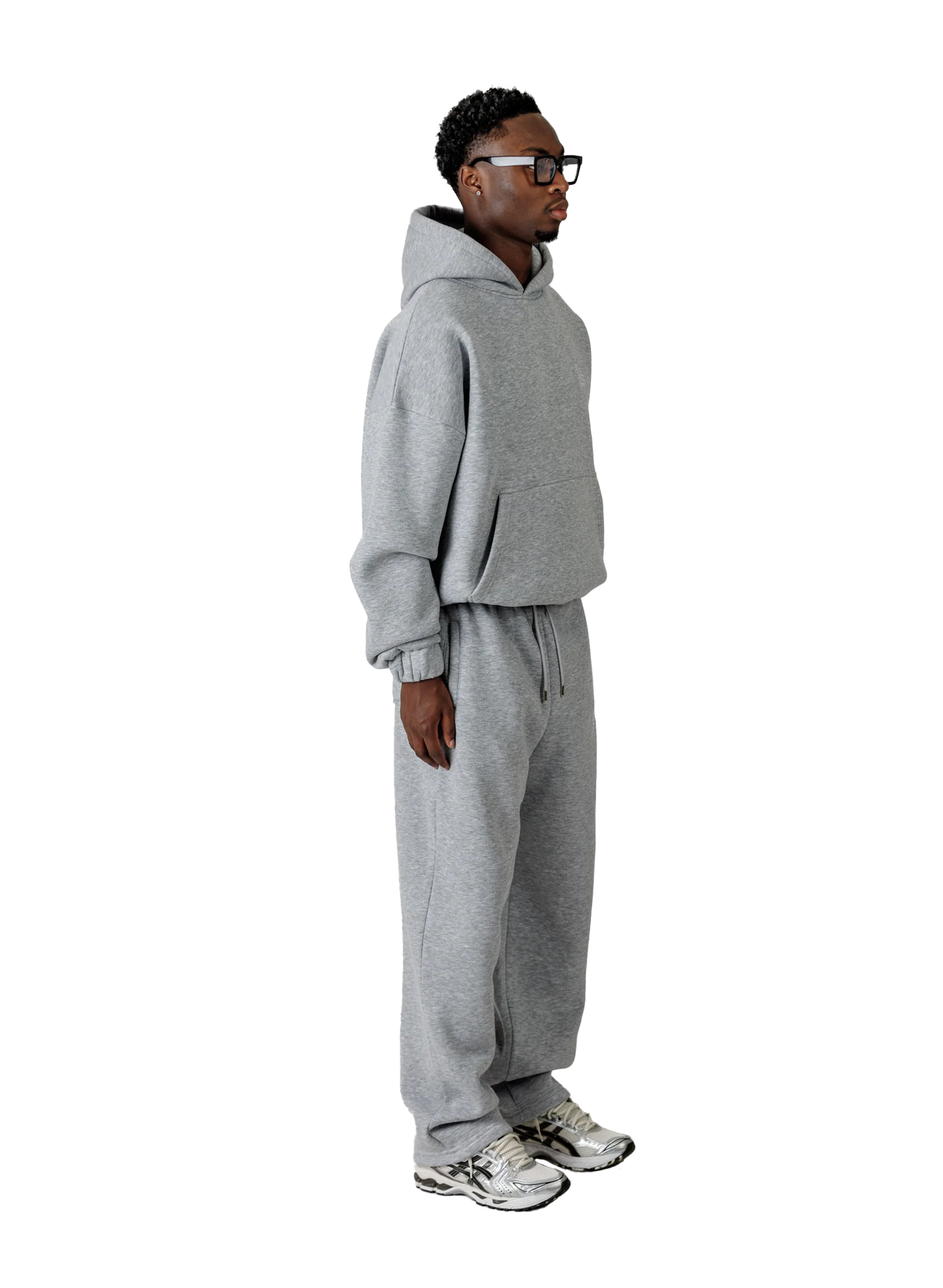 BASIC HOODIE GREY MELANGE V2 - Image 6