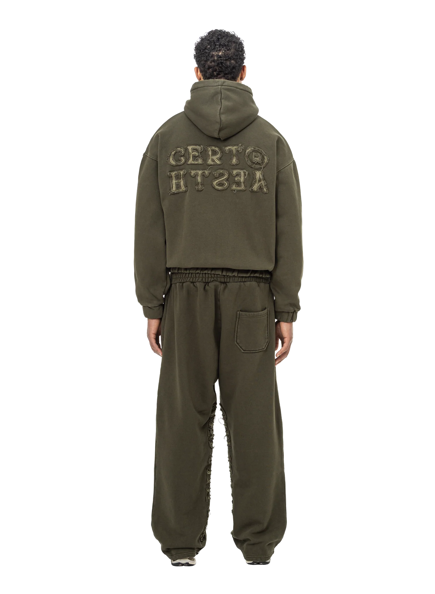 C/A HOODIE WASHED OLIVE - Image 4