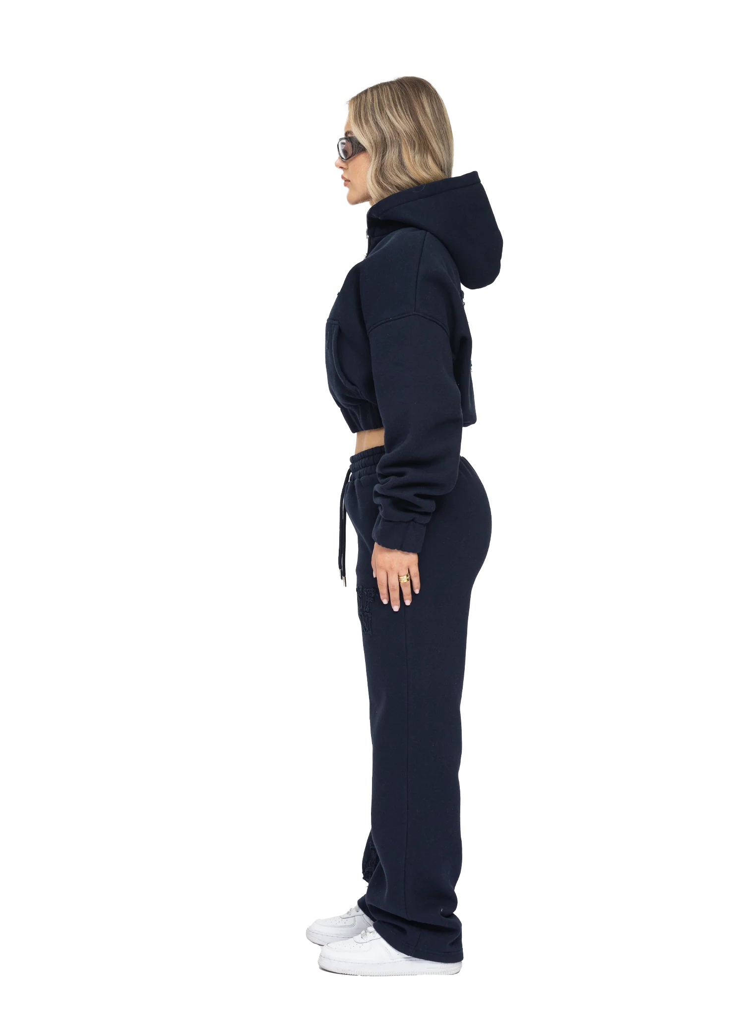 C/A ZIP-HOODIE NAVY BLUE WOMAN - Image 3