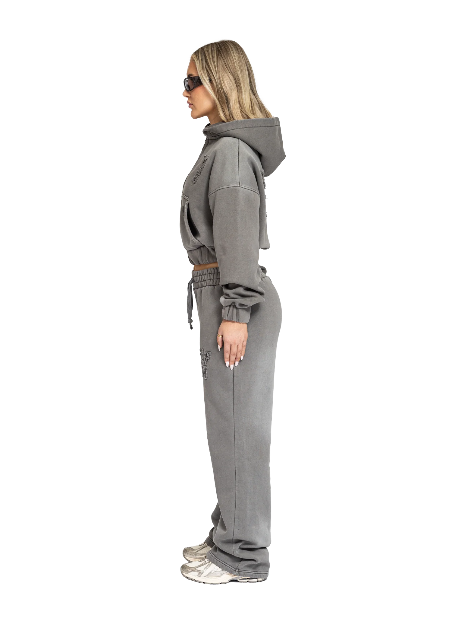 C/A ZIP-HOODIE WASHED ASH WOMAN - Image 3