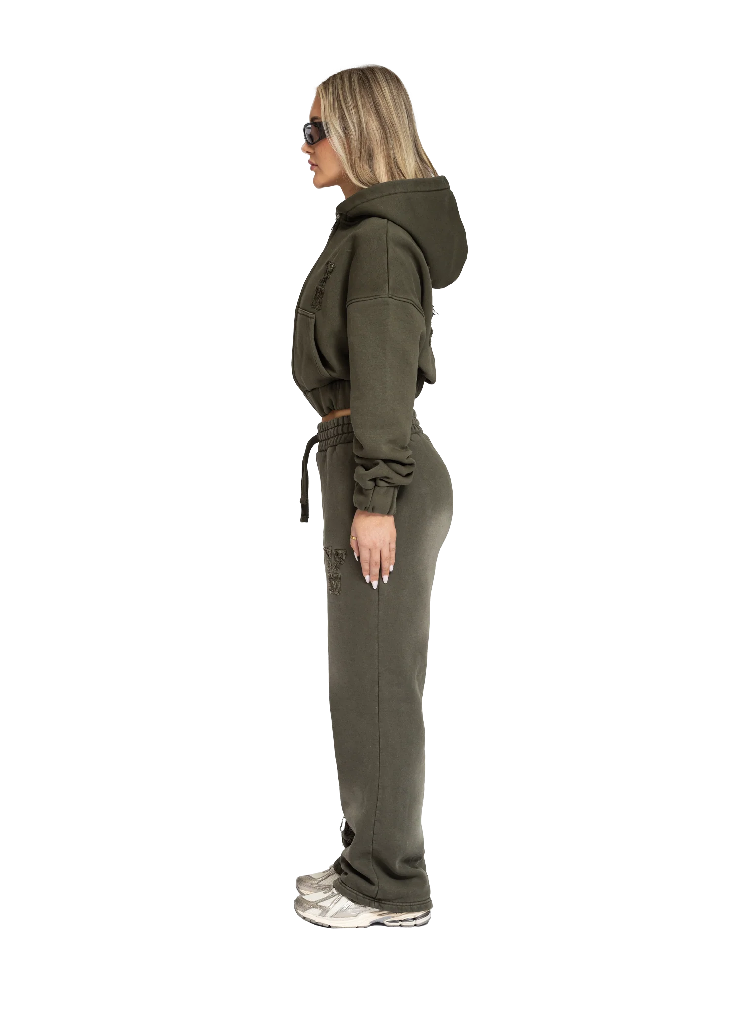 C/A ZIP-HOODIE WASHED OLIVE WOMAN - Image 4