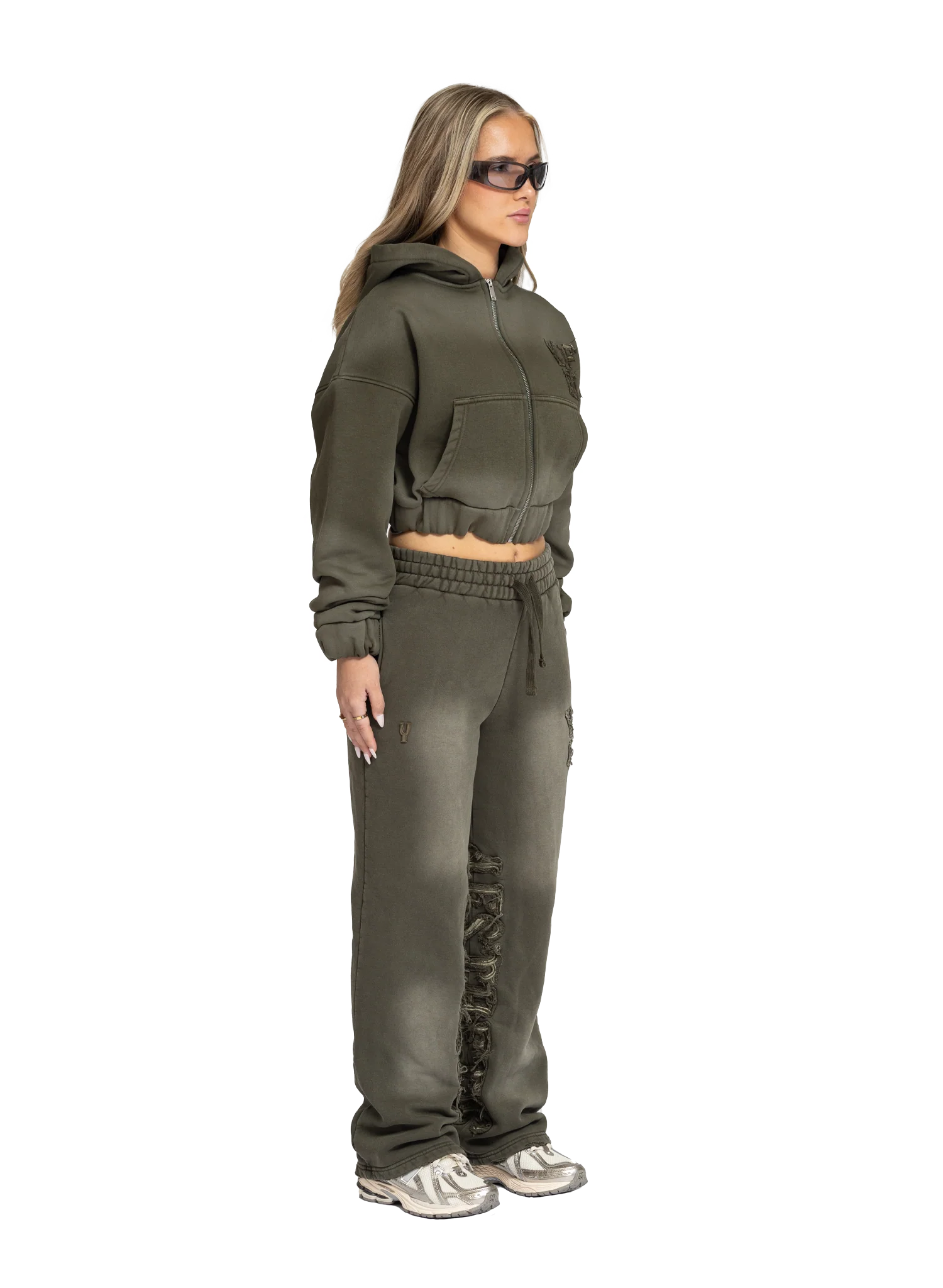 C/A ZIP-HOODIE WASHED OLIVE WOMAN - Image 6
