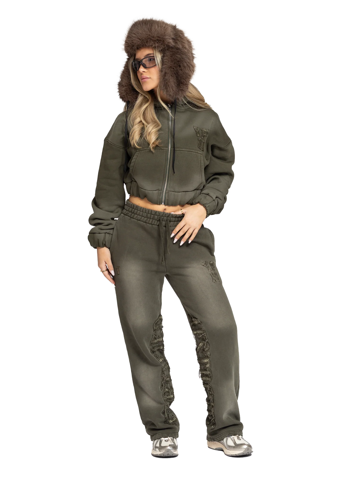 C/A ZIP-HOODIE WASHED OLIVE WOMAN - Image 5