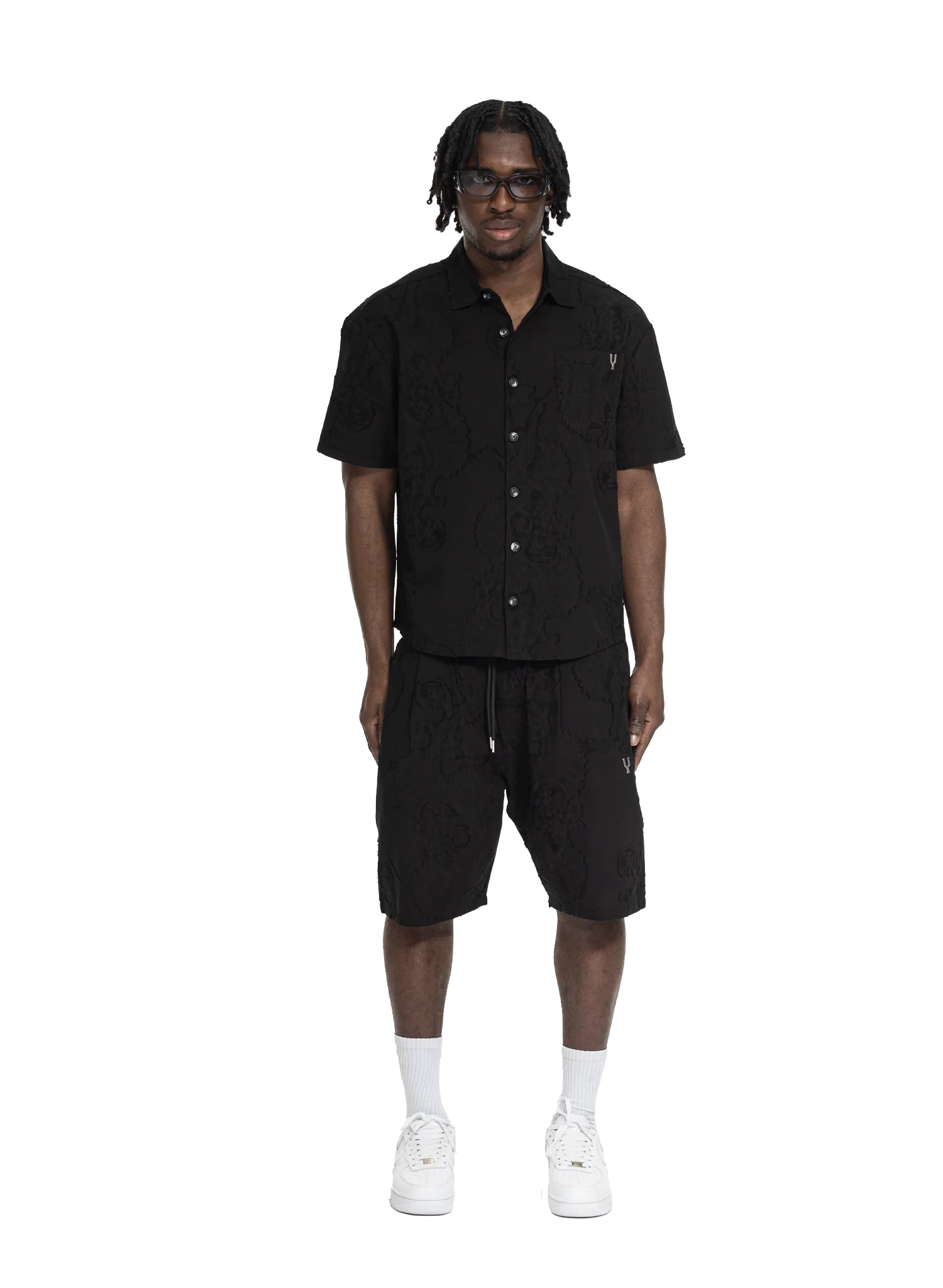 DISTRESS SCARS SHORTS BLACK