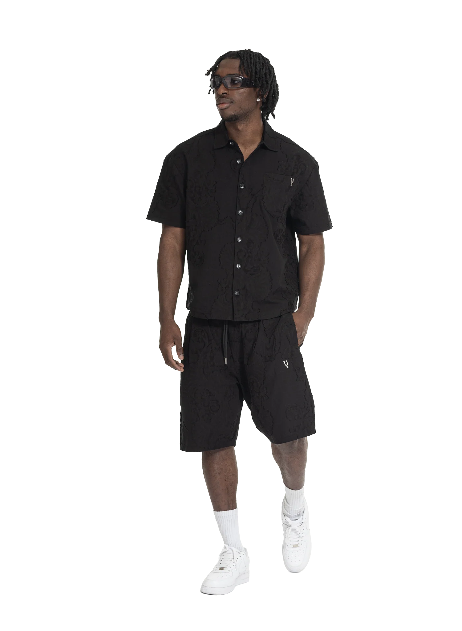 DISTRESS SCARS SHORTS BLACK - Image 5