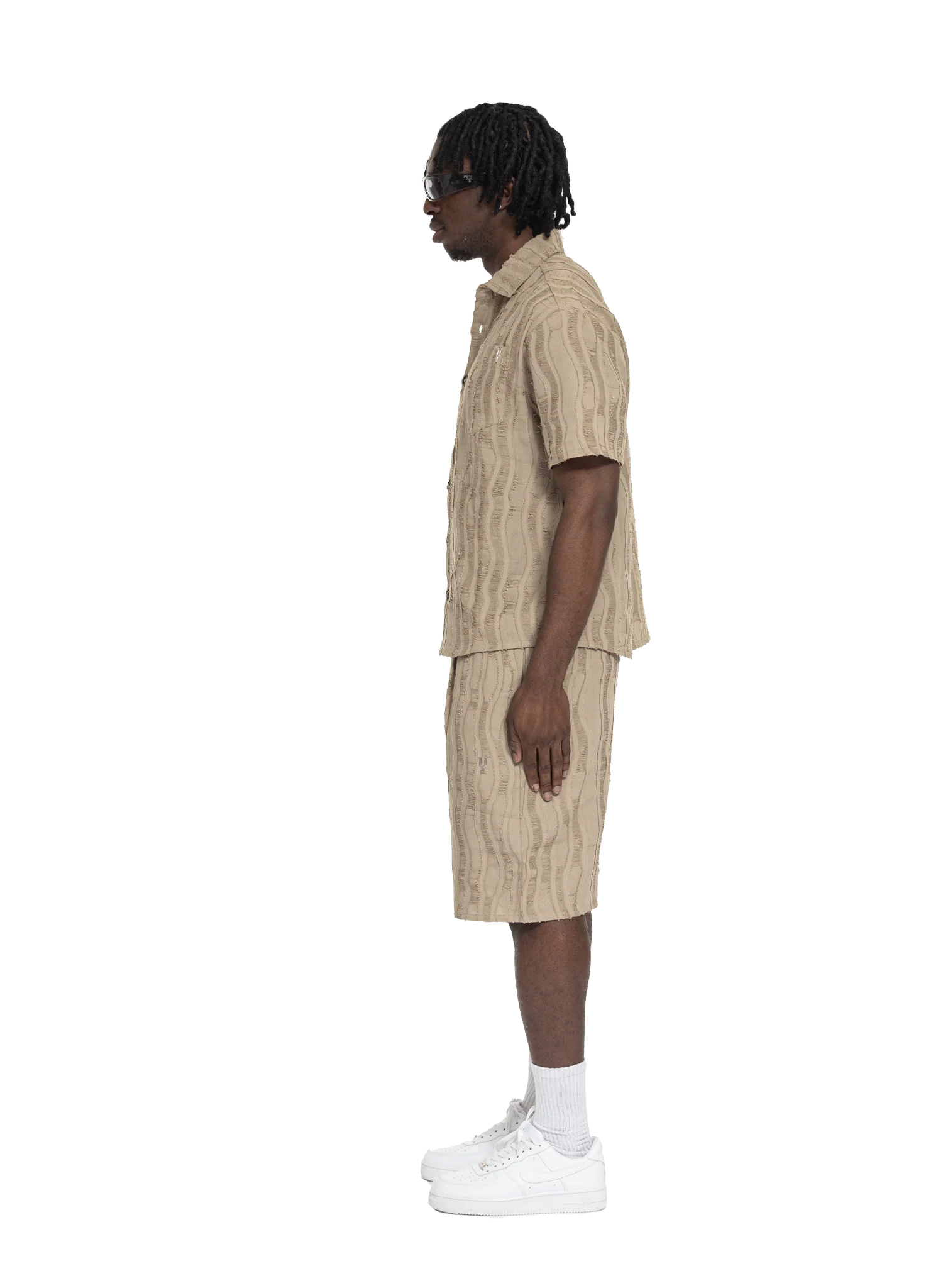 DISTRESS SCARS SHORTS DARK BEIGE - Image 3