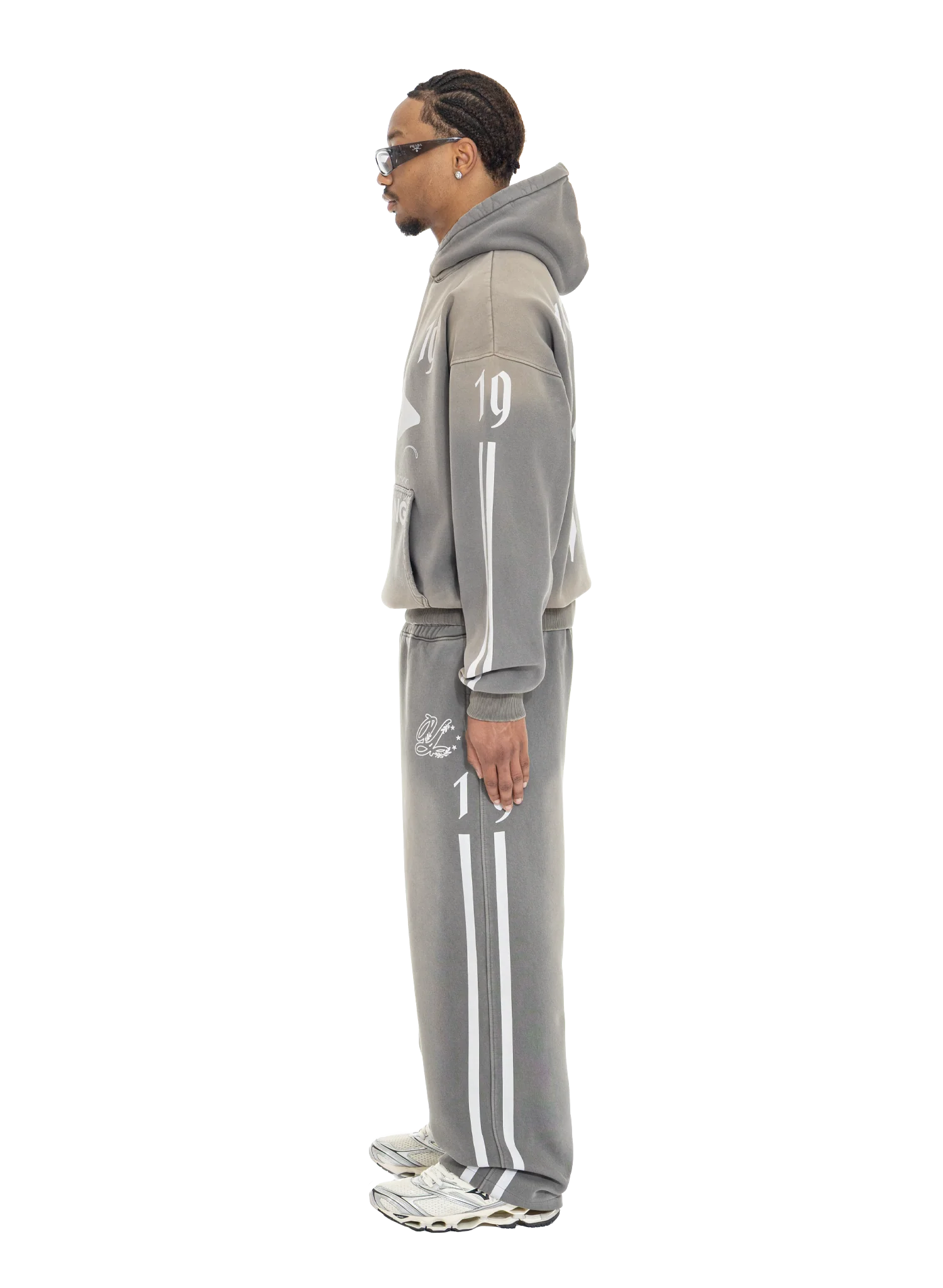 JERSEY HOODIE WASHED GREY - Image 3