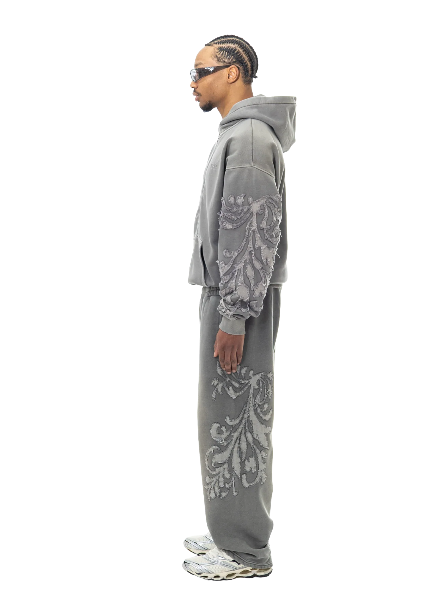 PHANTOM ZIP-HOODIE WASHED GREY - Image 3