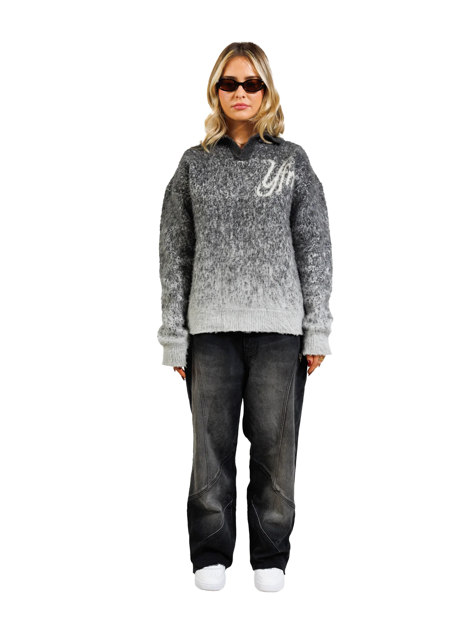 POLO MOHAIR SWEATER GREY - Image 4