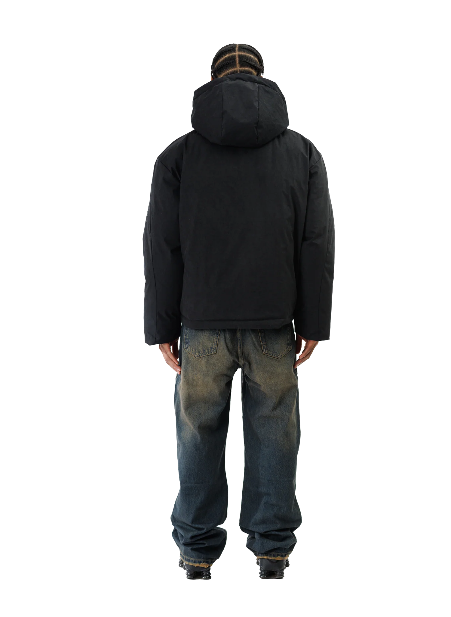 PUFFER JACKET WASHED BLACK - Image 4