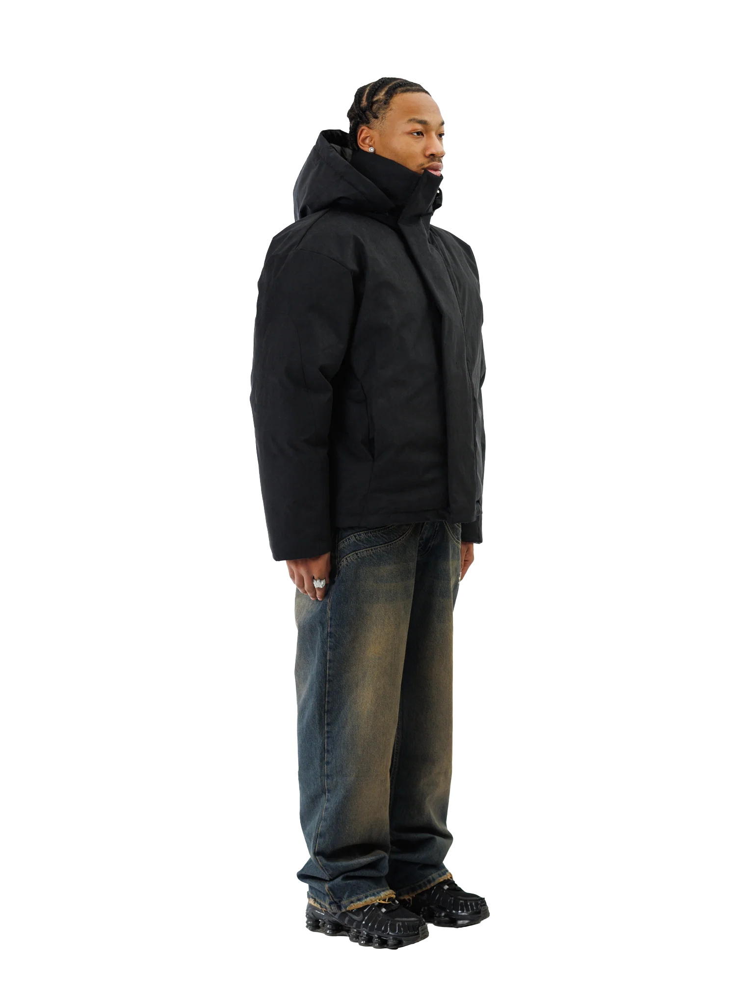 PUFFER JACKET WASHED BLACK - Image 6